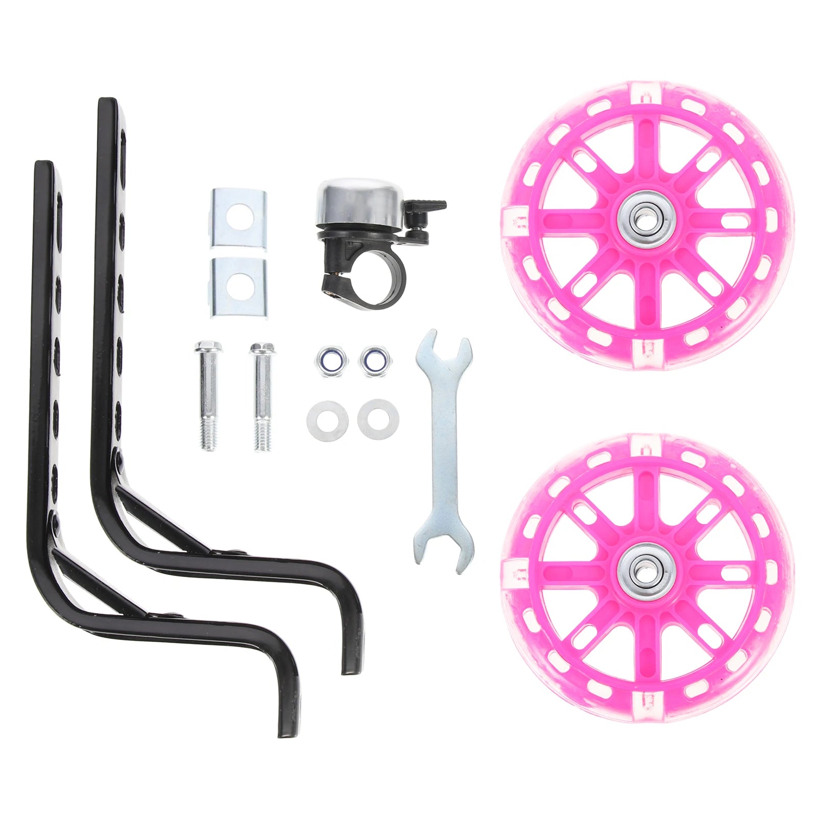 1Set Training Wheels for Bike Enhanced Stability Thickened Wheel Design Secure Bracket Ride Smoothly Safe Cycling