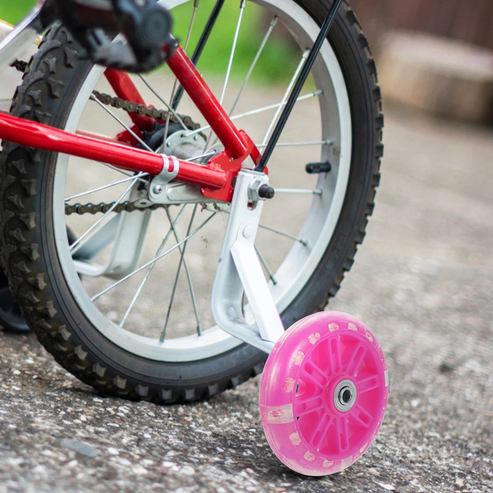 1Set Training Wheels for Bike Enhanced Stability Thickened Wheel Design Secure Bracket Ride Smoothly Safe Cycling